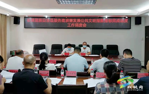 松桃苗族自治縣服務(wù)高質(zhì)量發(fā)展公共文明指數(shù)指標(biāo)完成進(jìn)度工作調(diào)度會召開