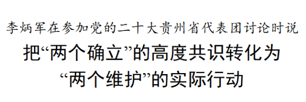 李炳軍參加黨的二十大貴州省代表團(tuán)討論