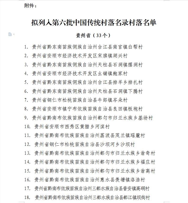 松桃3個(gè)村入圍第六批中國傳統(tǒng)村落名錄
