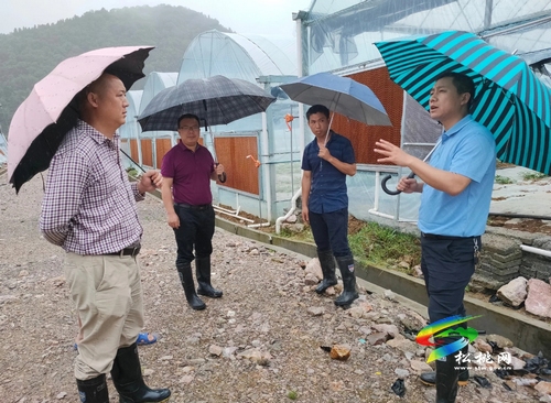 普覺鎮(zhèn)真旗屯社區(qū)：黨旗飄揚(yáng)在受災(zāi)現(xiàn)場