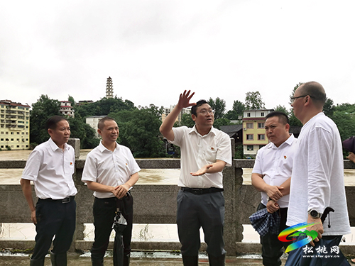 吳廷友前往鄉(xiāng)鎮(zhèn)、城區(qū)等地查看汛情