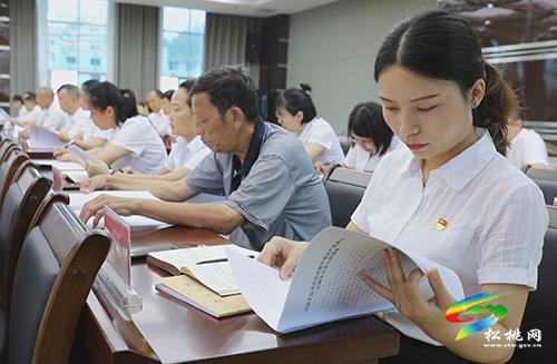 龍群躍在縣委辦黨總支上黨史學(xué)習(xí)教育專(zhuān)題黨課