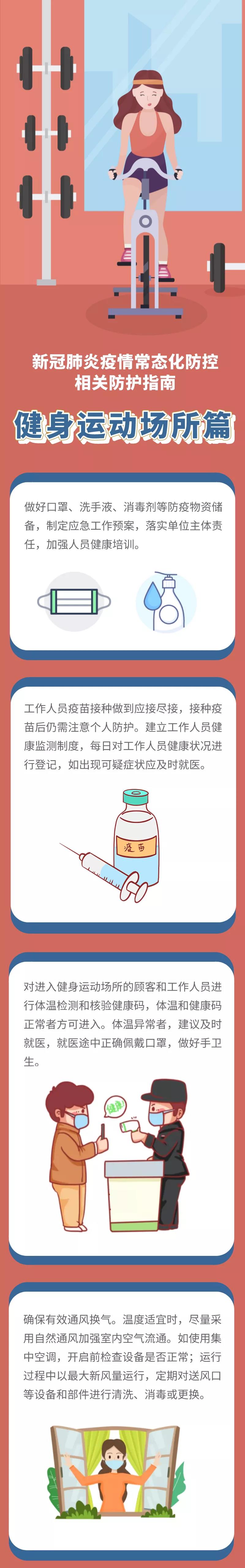 新冠肺炎疫情常態(tài)化防控防護(hù)指南之健身運(yùn)動場所篇