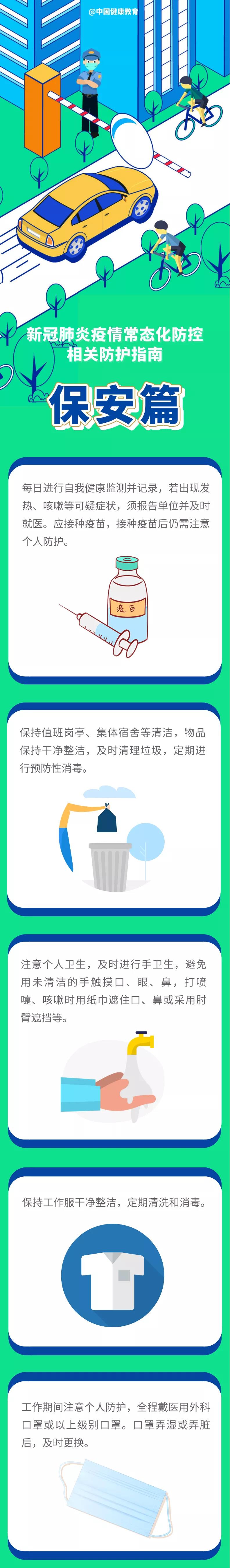 新冠肺炎疫情常態(tài)化防控防護(hù)指南之保安篇