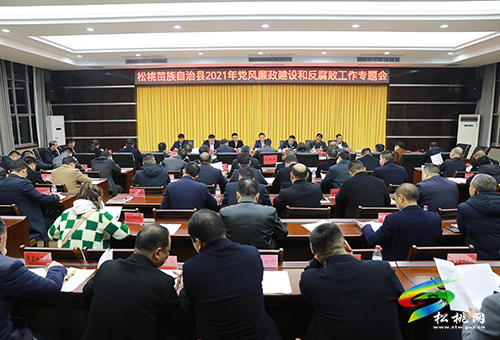 ​松桃苗族自治縣2021年黨風(fēng)廉政建設(shè)和反腐敗工作專題會(huì)召開