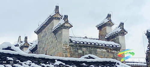 雪景下的古鎮(zhèn)