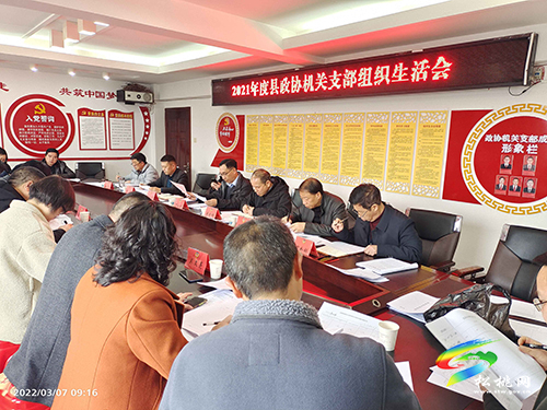 縣政協(xié)機(jī)關(guān)支部召開組織生活會(huì)