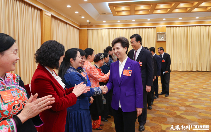 諶貽琴李炳軍親切看望貴州代表團婦女代表 向全省廣大婦女同胞致以節(jié)日的問候和祝福