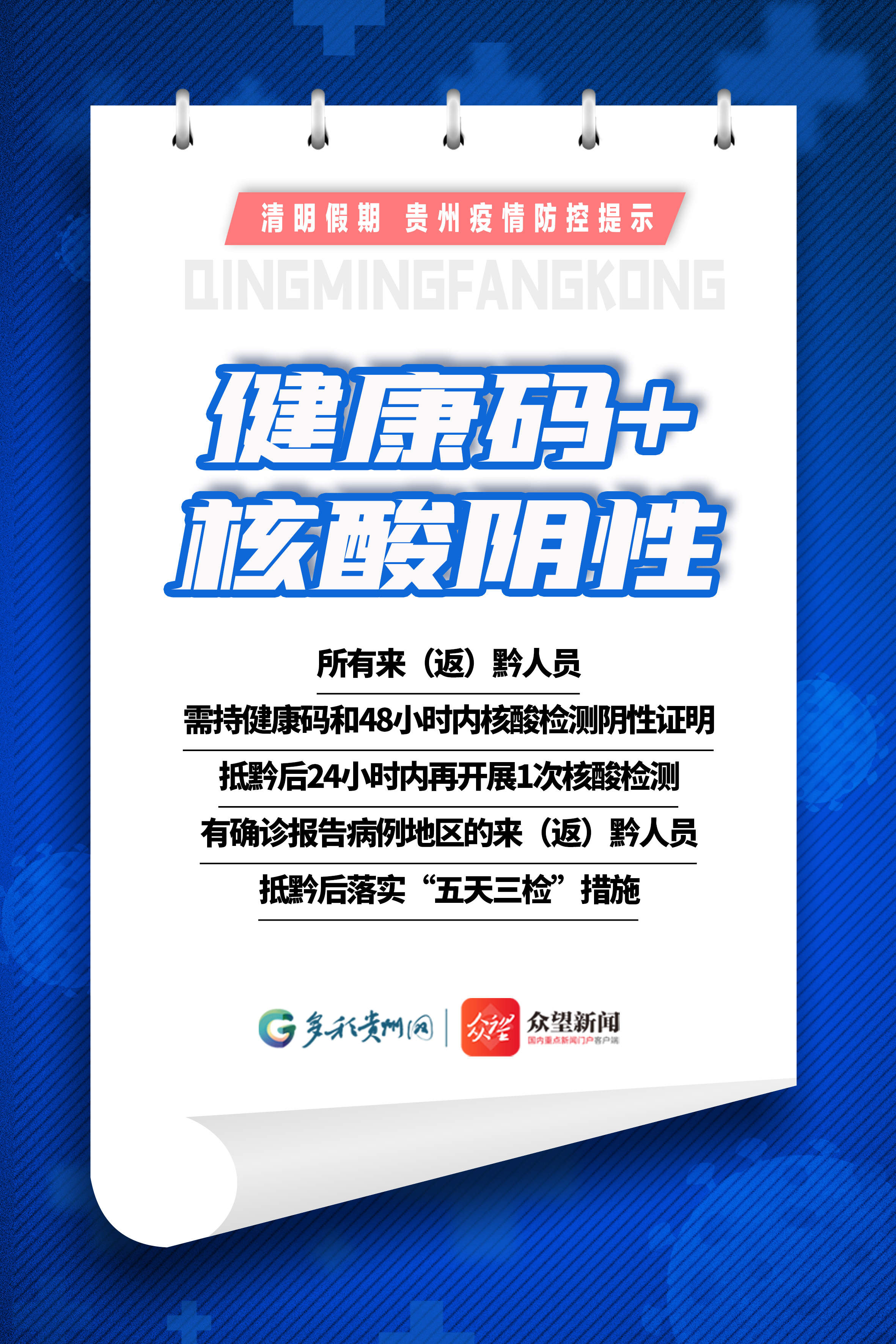 【網(wǎng)絡(luò)中國節(jié)·清明】清明假期，貴州這份疫情防控提示請收好