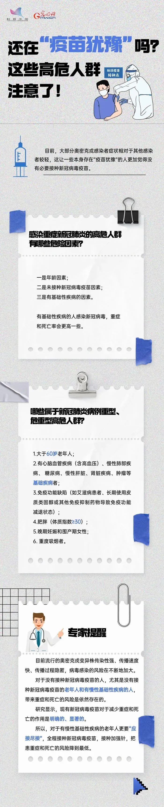 還在“疫苗猶豫”嗎？這些高危人群注意了！