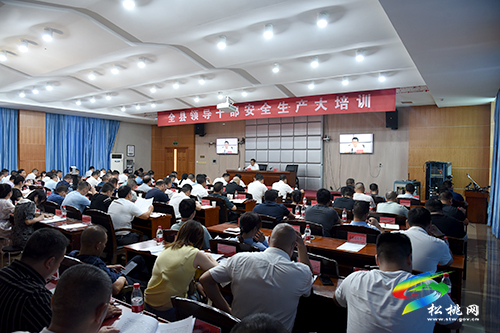 龍群躍在全縣領(lǐng)導(dǎo)干部安全生產(chǎn)大培訓(xùn)會(huì)上作專題輔導(dǎo)