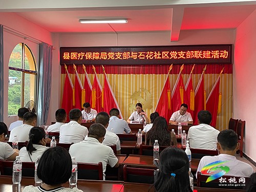 松桃醫(yī)保局黨支部與石花社區(qū)黨支部開展聯(lián)建活動(dòng)