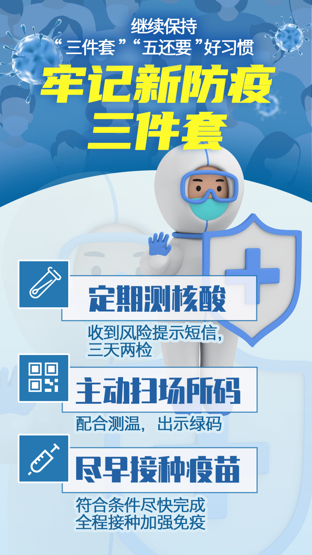 核酸、場(chǎng)所碼和疫苗，新防疫三件套了解一下