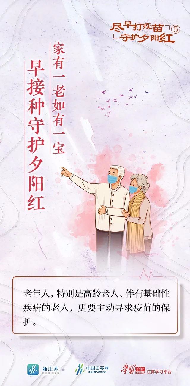 盡早打疫苗 守護(hù)夕陽(yáng)紅