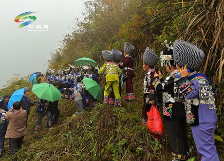 松桃苗族“接龍”感恩祈福