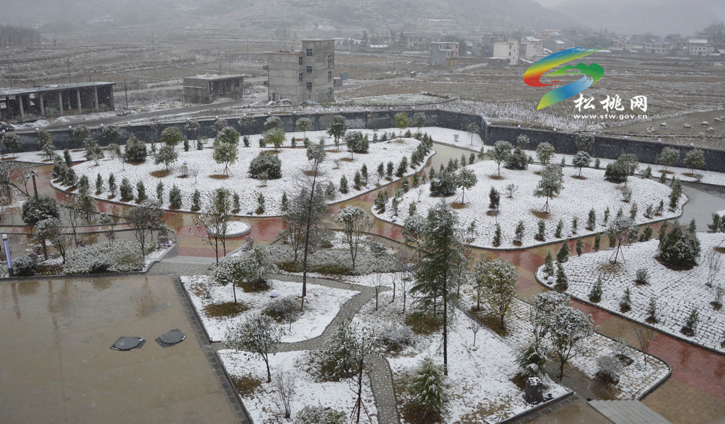 盤石迎來入冬的第一場雪