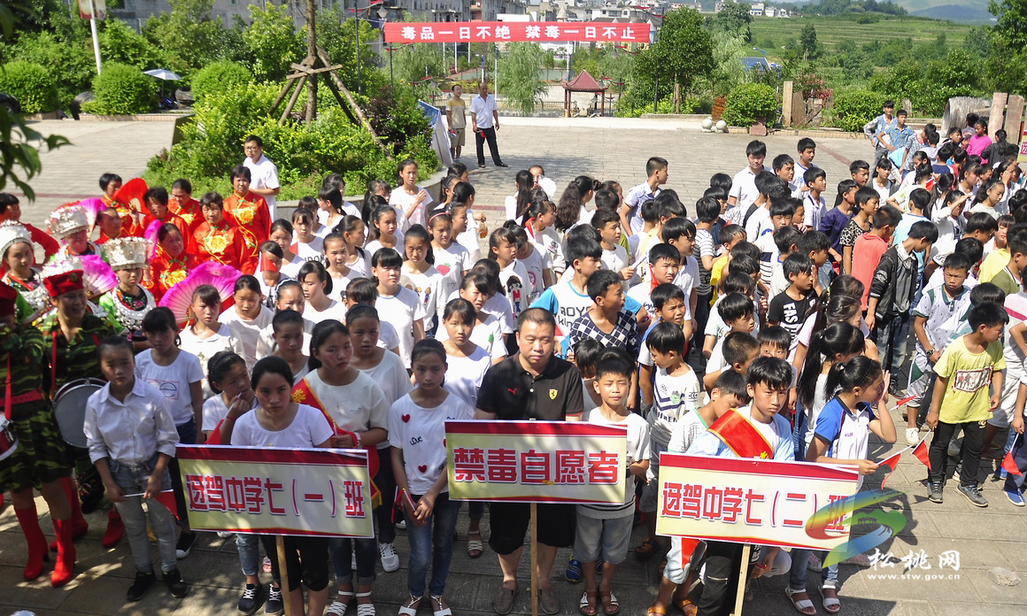 迓駕：開展千人禁毒游行簽名活動
