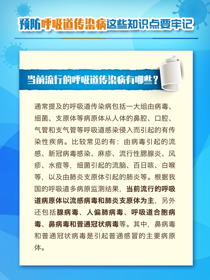 預(yù)防呼吸道傳染病，這些知識(shí)點(diǎn)要牢記