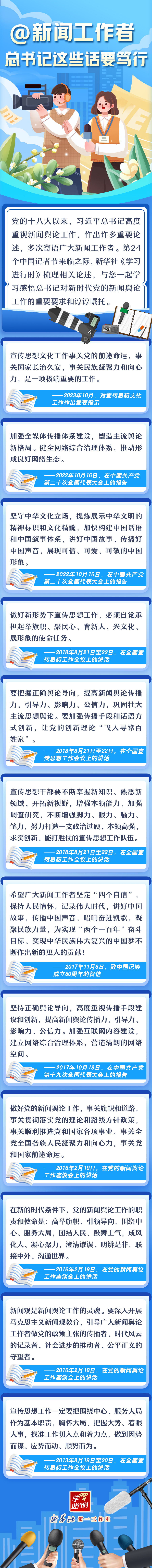 學(xué)習(xí)進(jìn)行時(shí)   新聞工作者，總書記這些話要篤行