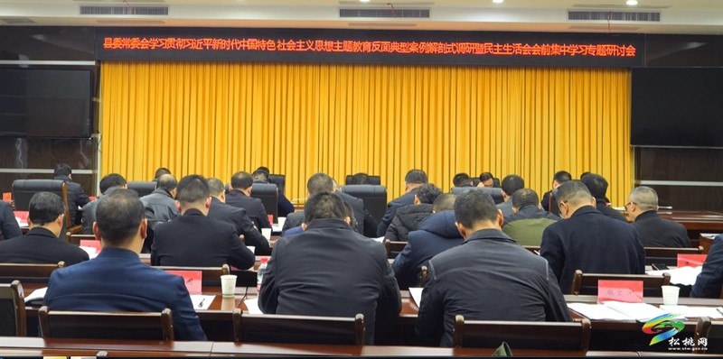 縣委常委會(huì)學(xué)習(xí)貫徹習(xí)近平新時(shí)代中國(guó)特色社會(huì)主義思想主題教育反面典型案例解剖式調(diào)研暨民主生活會(huì)會(huì)前集中學(xué)習(xí)專題研討會(huì)召開
