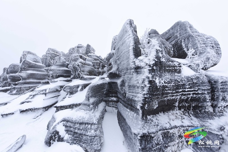松桃：紅石林雪景美如畫