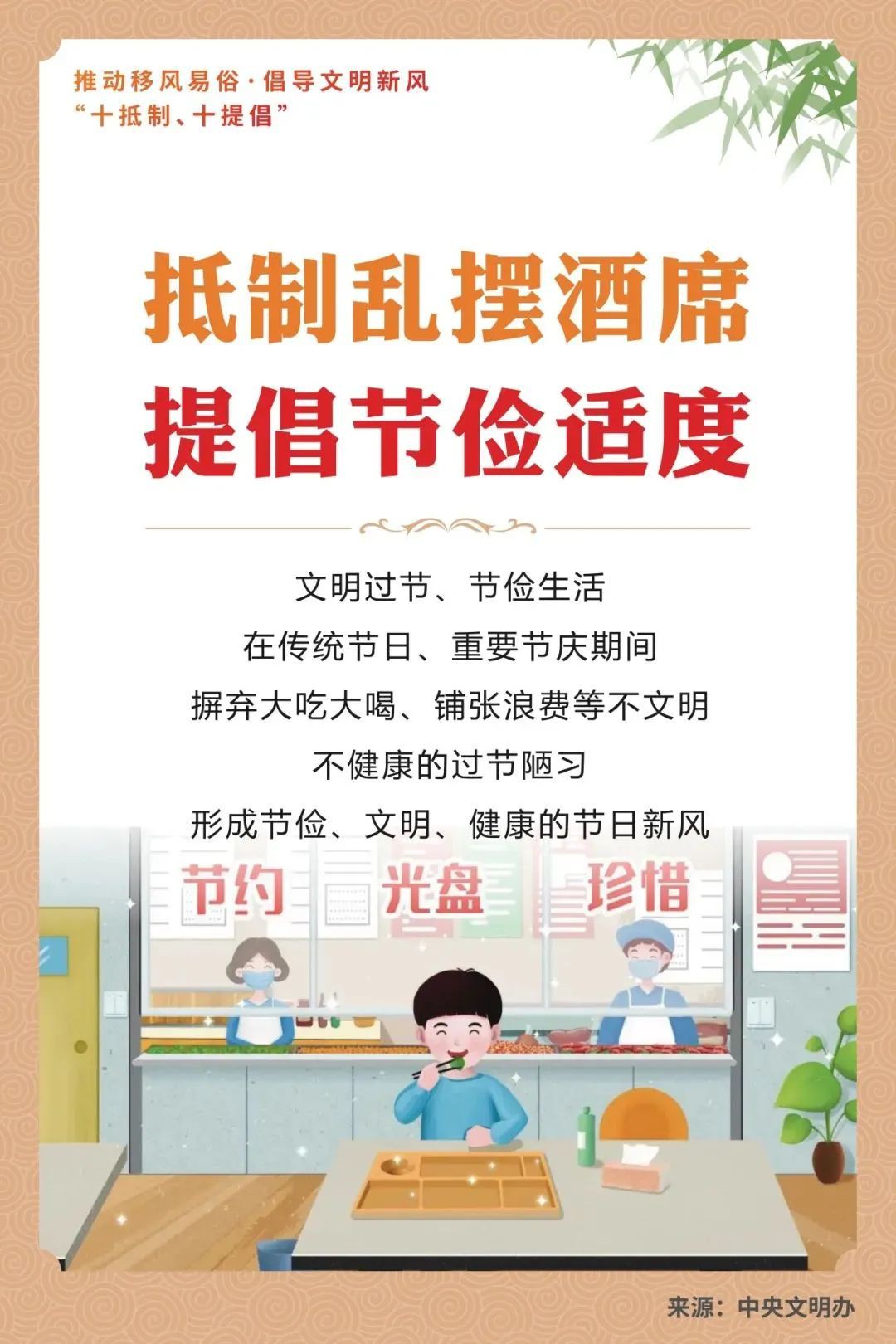 【文明倡議】中央文明辦：推動(dòng)移風(fēng)易俗 倡導(dǎo)文明新風(fēng)“十抵制、十提倡”