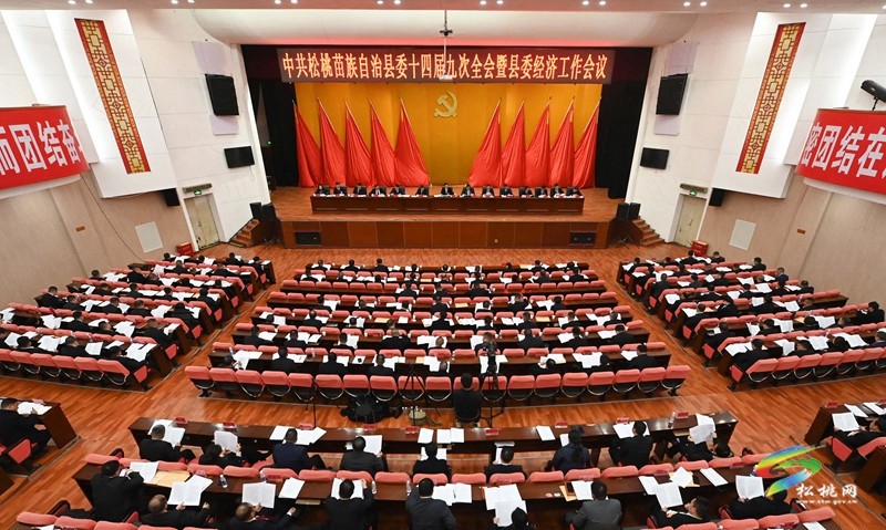 中共松桃苗族自治縣委十四屆九次全會(huì)暨縣委經(jīng)濟(jì)工作會(huì)議舉行