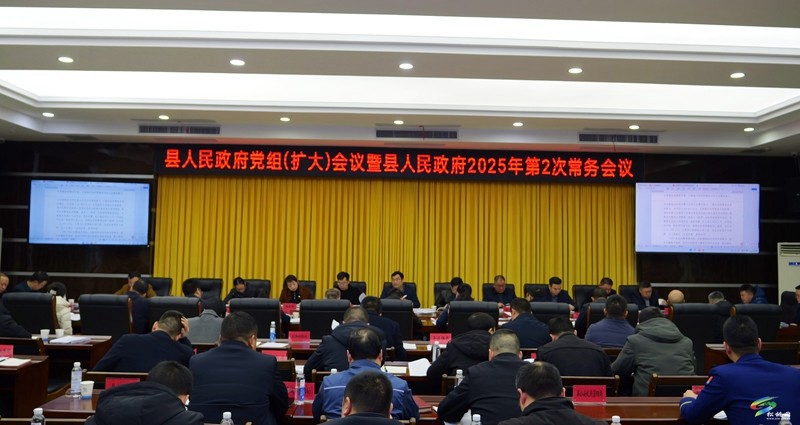 縣人民政府黨組（擴大）會議暨縣人民政府2025年第2次常務(wù)會議召開