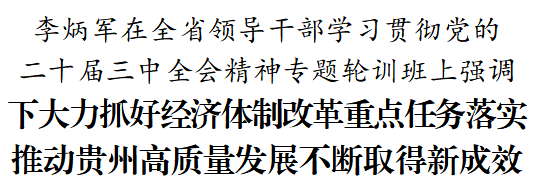 李炳軍在全省領(lǐng)導(dǎo)干部學(xué)習貫徹黨的二十屆三中全會精神專題輪訓(xùn)班上作輔導(dǎo)報告